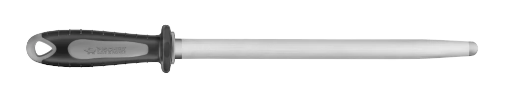 Fusil de boucher - J245N oval 35cm manche couleur bi matière noir HACCP